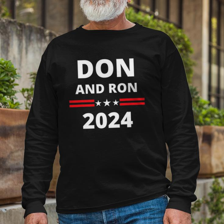 Don And Ron 2024 &8211 Make America Florida Republican Election Long Sleeve T-Shirt Gifts for Old Men