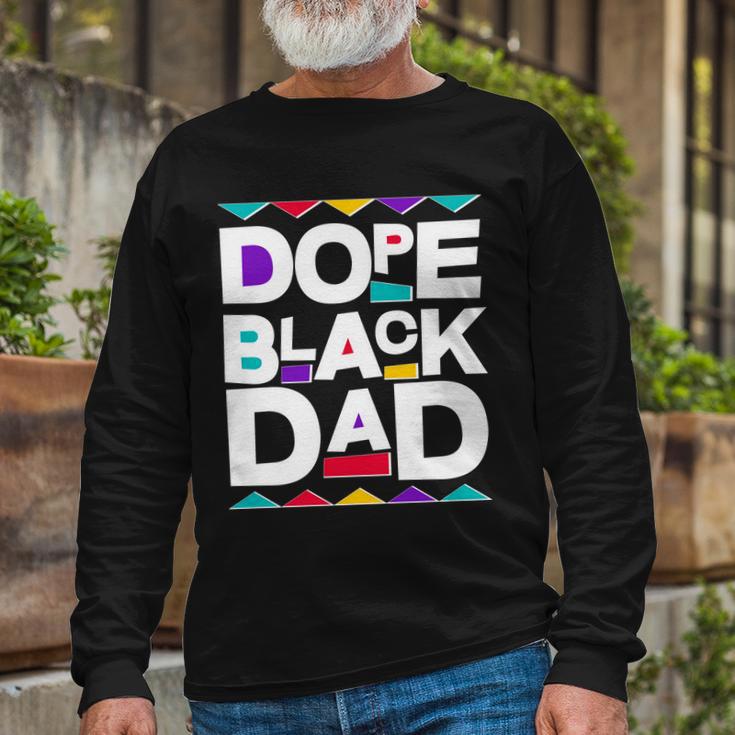 Dope Black Dad V2 Long Sleeve T-Shirt Gifts for Old Men