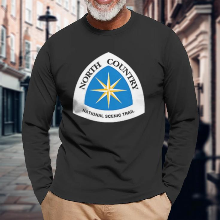 Double Sided North Country Trail Men Women Long Sleeve T-Shirt T-shirt Graphic Print Gifts for Old Men