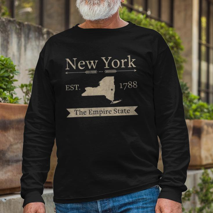 The Empire State &8211 New York Home State Long Sleeve T-Shirt Gifts for Old Men