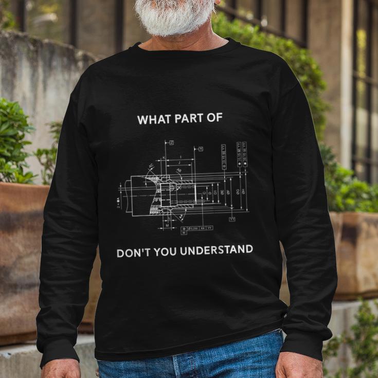 Engineering Mechanical Engineering Tshirt Long Sleeve T-Shirt Gifts for Old Men