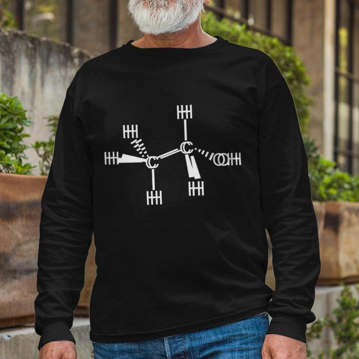 Ethanol Molecole As Seen Drunk Long Sleeve T-Shirt Gifts for Old Men