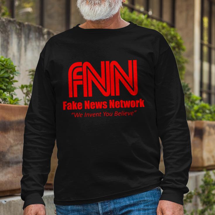 Fake News Network Ffn We Invent You Believe Donald Trump Long Sleeve T-Shirt Gifts for Old Men