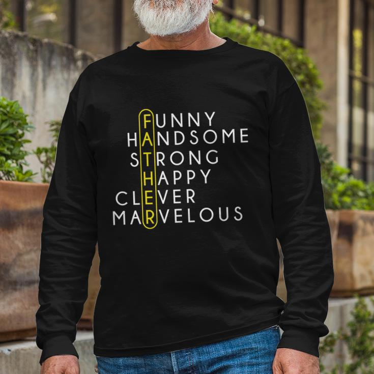 Father Acronym Fathers Day Long Sleeve T-Shirt Gifts for Old Men