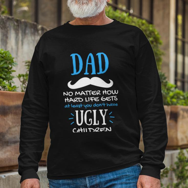 Fathers Day For Father From Daughter Son The Best Father Long Sleeve T-Shirt Gifts for Old Men