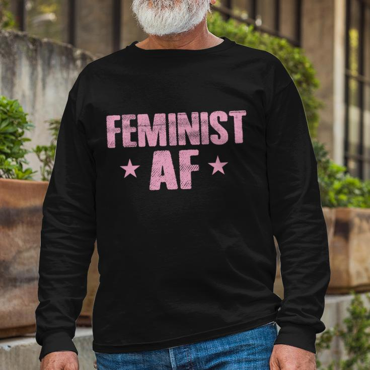 Feminist Af V2 Long Sleeve T-Shirt Gifts for Old Men