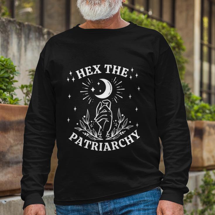 Feminist Witch Hex The Patriarchy Long Sleeve T-Shirt Gifts for Old Men