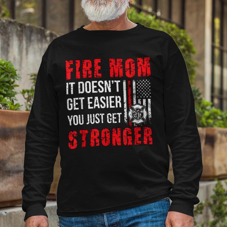 Firefighter Proud Firefighter Mom Fire Mom Of A Fireman Mother Long Sleeve T-Shirt Gifts for Old Men
