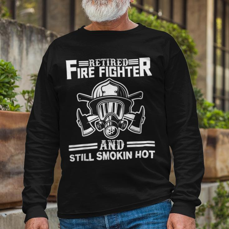 Firefighter Retired Firefighter Fireman Retirement Party Long Sleeve T-Shirt Gifts for Old Men