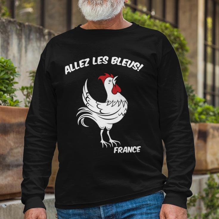 France Soccer World Allez Les Bleus Long Sleeve T-Shirt Gifts for Old Men