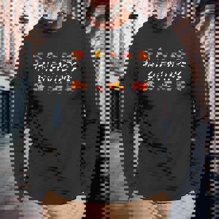 Friendsgiving Fall Autumn Friends & Thanksgiving Men Women Long Sleeve T-Shirt T-shirt Graphic Print Gifts for Old Men