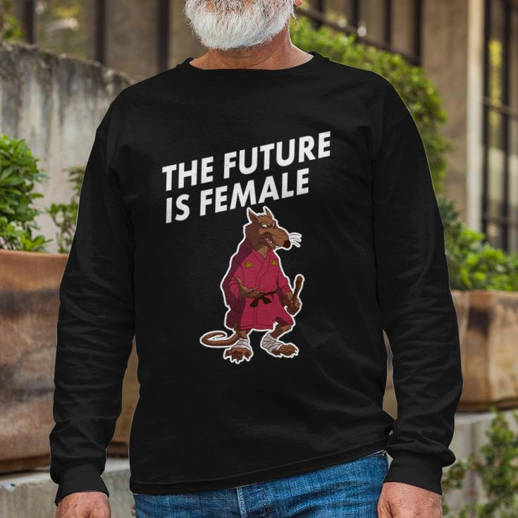The Future Is Female Splinter Meme Long Sleeve T-Shirt Gifts for Old Men