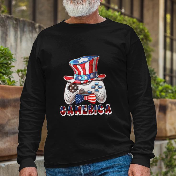 Gamerica 4Th Of July Usa Flag Long Sleeve T-Shirt Gifts for Old Men