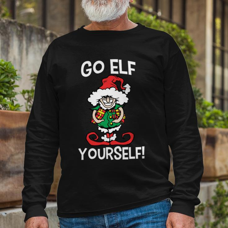 Go Elf Yourself Christmas Tshirt Long Sleeve T-Shirt Gifts for Old Men