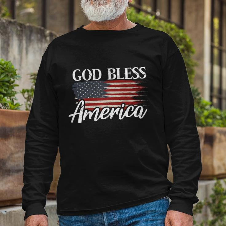 God Bless America 4Th Of July Patriotic Usa Great Long Sleeve T-Shirt Gifts for Old Men