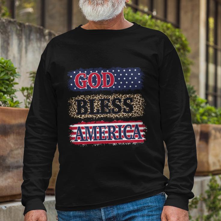 God Bless America Patriotic 4Th Of July Independence Day Long Sleeve T-Shirt Gifts for Old Men