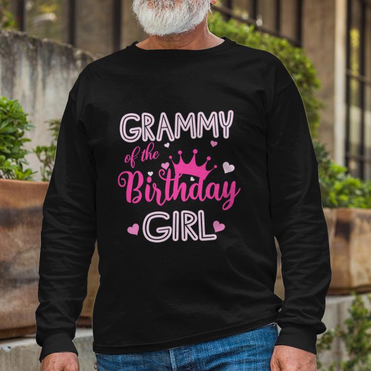 Grammy Of The Birthday Girl Cute Pink Long Sleeve T-Shirt Gifts for Old Men