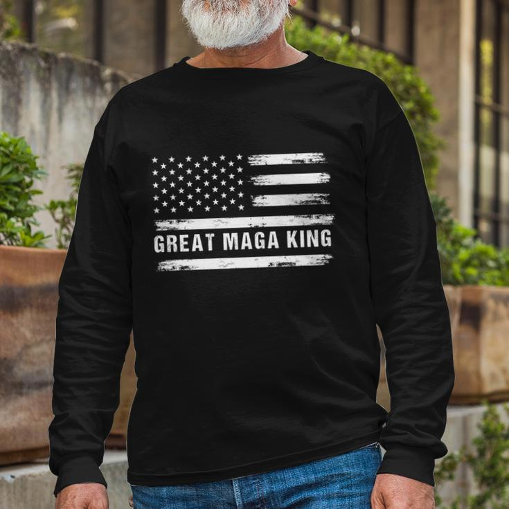 Great Maga King Pro Trump 2024 Meaningful Long Sleeve T-Shirt Gifts for Old Men