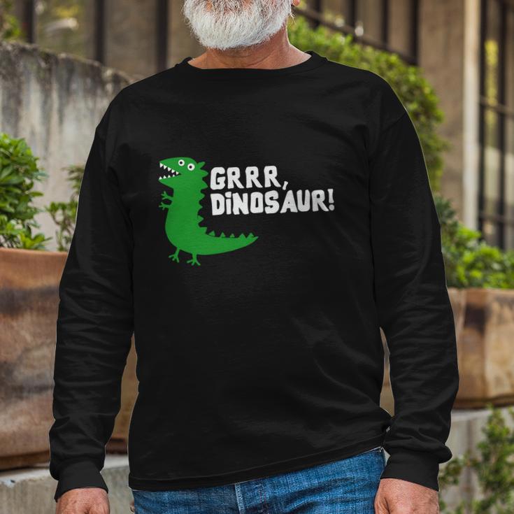 Grrr Mr Dinosaur Long Sleeve T-Shirt Gifts for Old Men