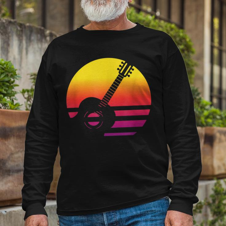 Guitar Retro Style Vintage V2 Long Sleeve T-Shirt Gifts for Old Men
