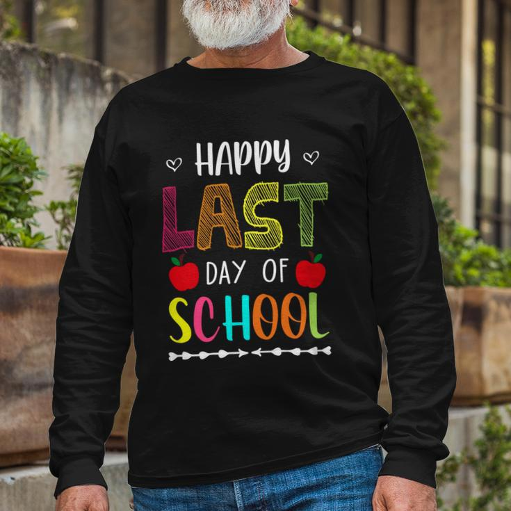 Happy Last Day Of School Summer Break Teacher Friday Long Sleeve T-Shirt Gifts for Old Men