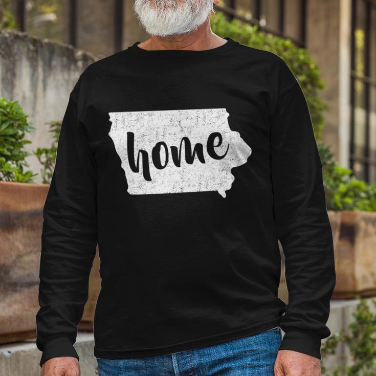 Iowa Home State Long Sleeve T-Shirt Gifts for Old Men