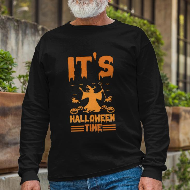 Its Halloween Time Witch Halloween Quote Long Sleeve T-Shirt Gifts for Old Men