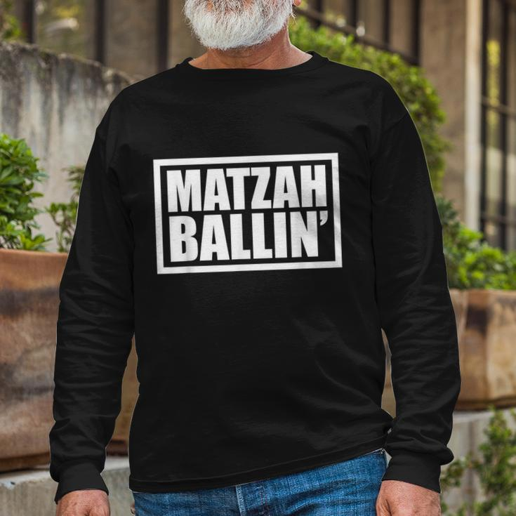 Jewish Matzah Ballin Matzo Ball Soup Hanukkah Long Sleeve T-Shirt Gifts for Old Men