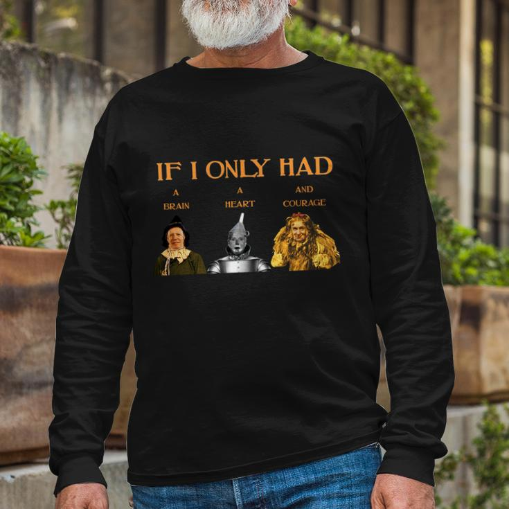 Joe Biden Nancy Pelosi Chuck Schumer Scarecrow Tin Woodman Lion Long Sleeve T-Shirt Gifts for Old Men