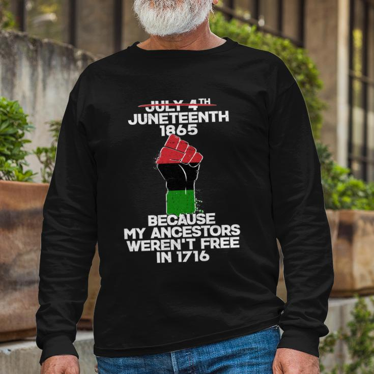 Juneteenth 1865 American African Freedom Day Long Sleeve T-Shirt Gifts for Old Men