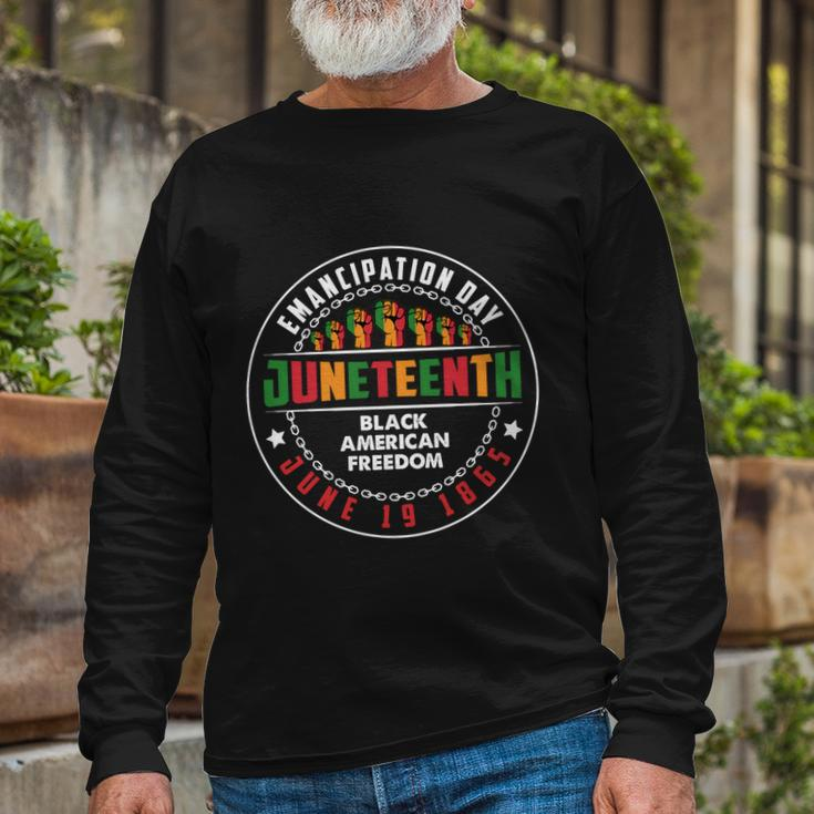 Juneteenth Emancipation Day Vintage Cool Melanin Black Pride V4 Long Sleeve T-Shirt Gifts for Old Men