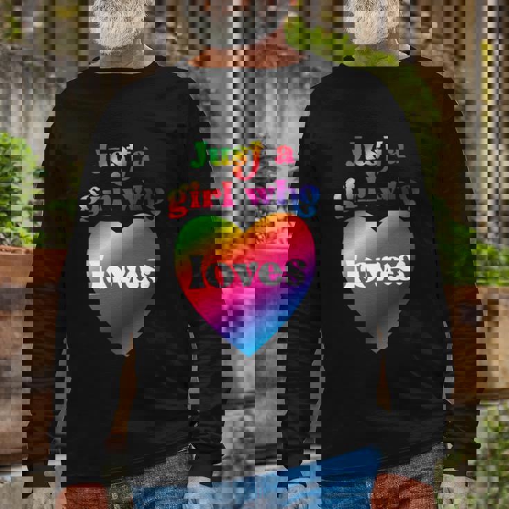 Just A Girl Who Loves Just A Girl Who Loves Long Sleeve T-Shirt Gifts for Old Men