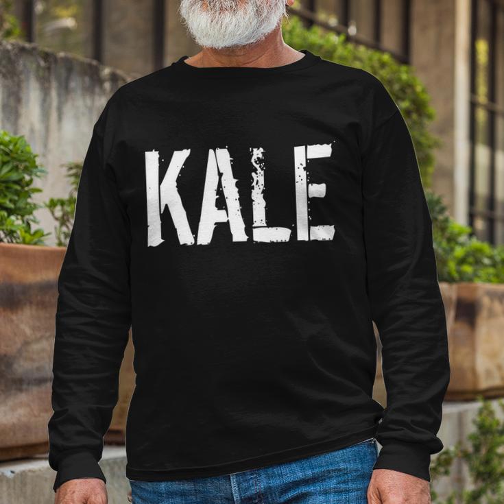 Kale Vegan Vegetarian Parody Long Sleeve T-Shirt Gifts for Old Men