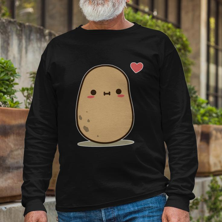 Kawii Potato Long Sleeve T-Shirt Gifts for Old Men