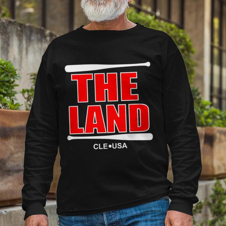 The Land Cleveland Ohio Baseball Tshirt Long Sleeve T-Shirt Gifts for Old Men