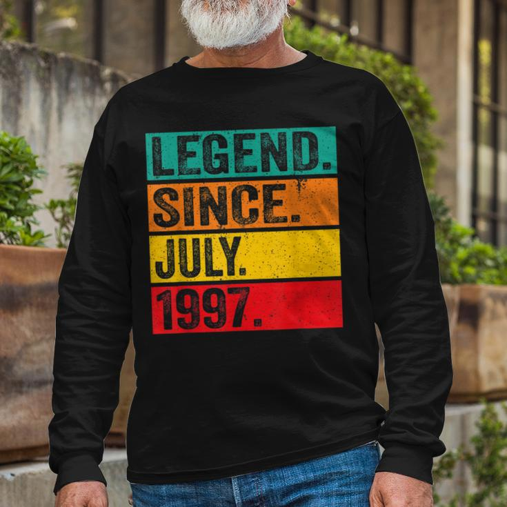 Legend Since July 1997 25Th Birthday 25 Years Old Vintage Long Sleeve T-Shirt Gifts for Old Men