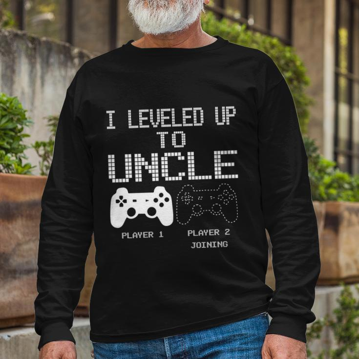 I Leveled Up To Uncle New Uncle Gaming Tshirt Long Sleeve T-Shirt Gifts for Old Men