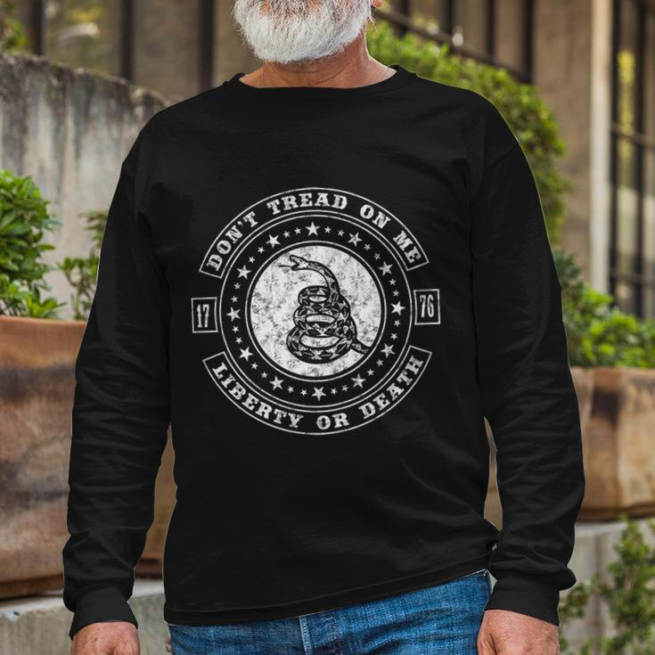Liberty Or Death 1776 Dont Tread On Me Long Sleeve T-Shirt Gifts for Old Men