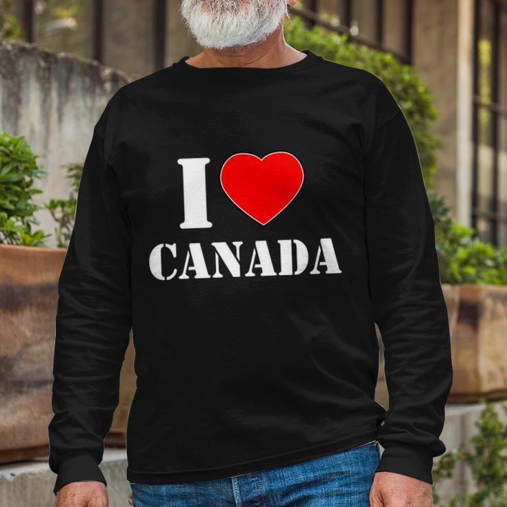 I Love Canada Long Sleeve T-Shirt Gifts for Old Men