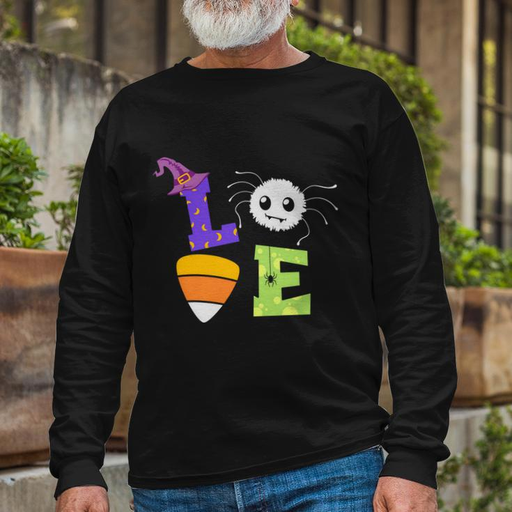 Love Witch Hat Halloween Quote Long Sleeve T-Shirt Gifts for Old Men