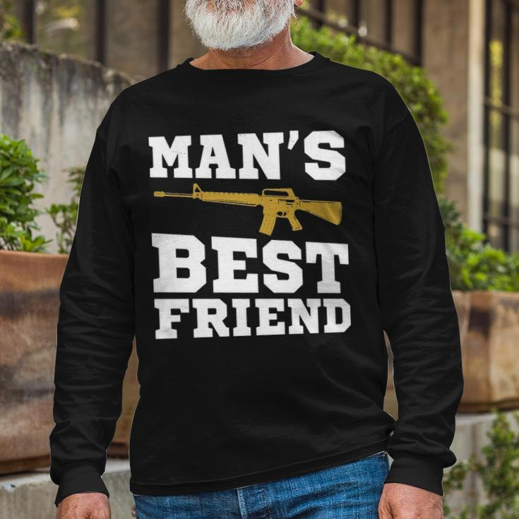 Mans Best Friend V2 Long Sleeve T-Shirt Gifts for Old Men