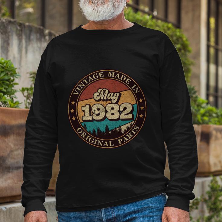 May 1982 In 2022 40Th Birthday Party Vintage Long Sleeve T-Shirt Gifts for Old Men