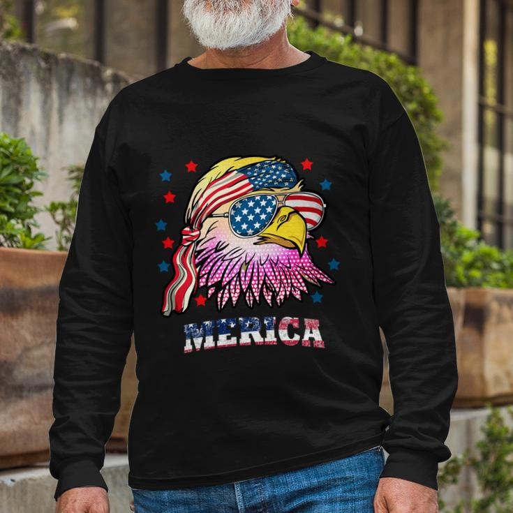 Merica Bald Eagle Mullet American Flag 4Th Of July Long Sleeve T-Shirt Gifts for Old Men