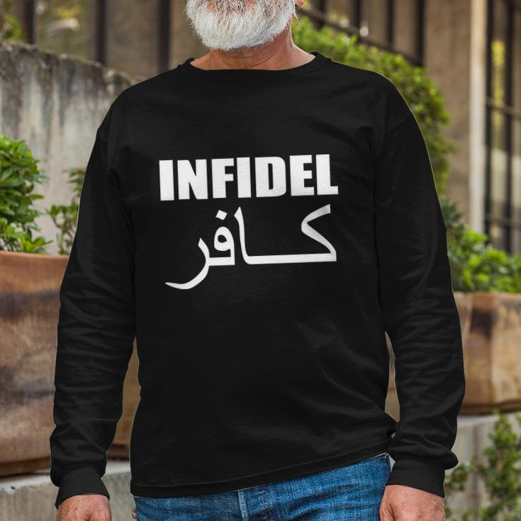 Military Army Infidel Long Sleeve T-Shirt Gifts for Old Men