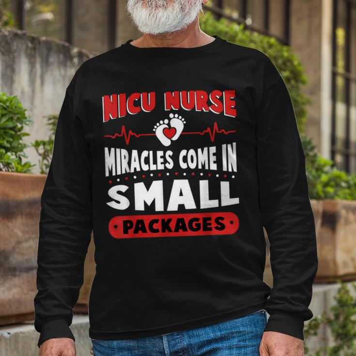 Miracle Neonatal Intensive Care Unit Nicu Nurse Long Sleeve T-Shirt Gifts for Old Men