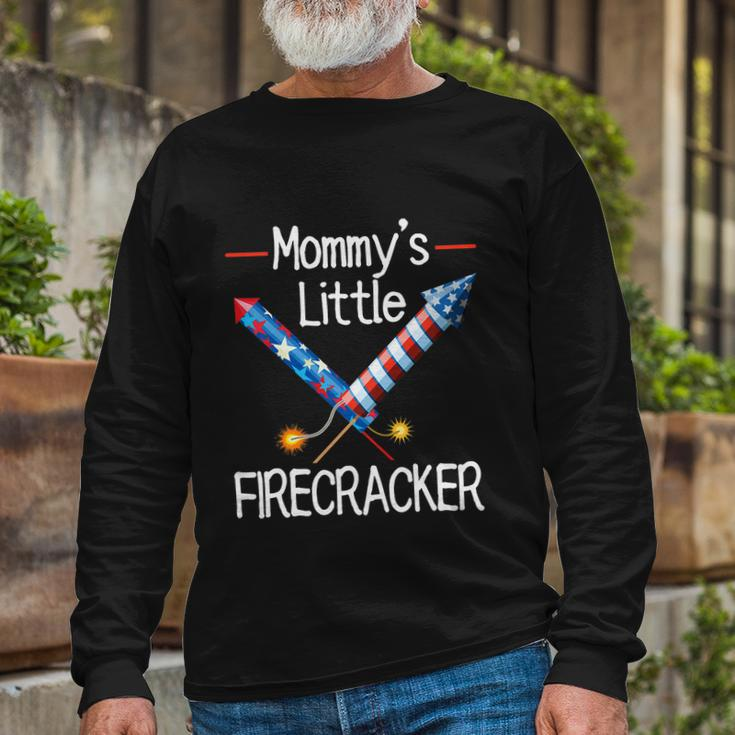 Mommys Little Firecracker Cute 4Th Of July Toddlers Long Sleeve T-Shirt Gifts for Old Men
