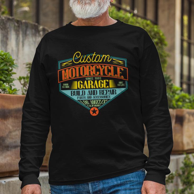 Motorcycle Garage Build And Repair Long Sleeve T-Shirt Gifts for Old Men