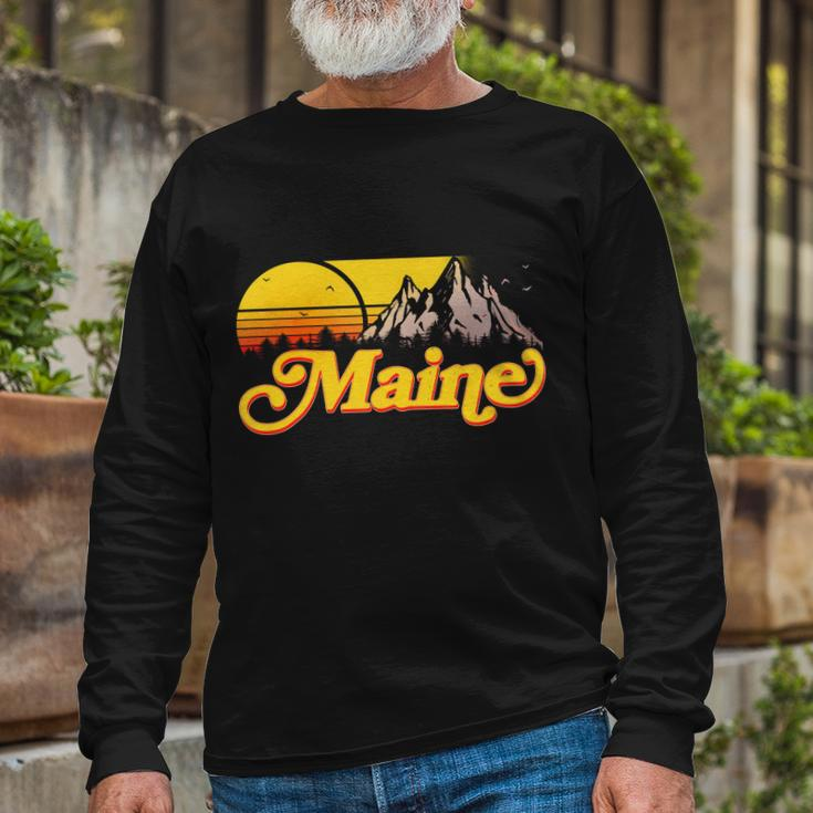Mountains In Maine Long Sleeve T-Shirt Gifts for Old Men