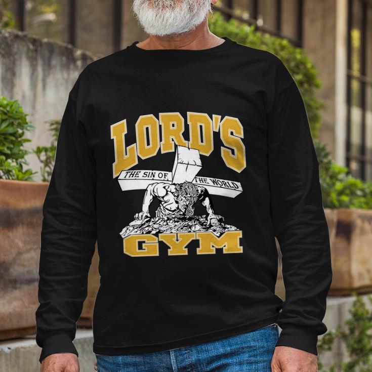 New Lords Gym Cool Graphic Long Sleeve T-Shirt Gifts for Old Men