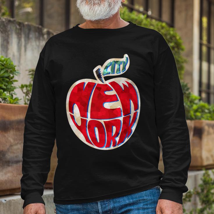 New York City Big Apple V2 Long Sleeve T-Shirt Gifts for Old Men